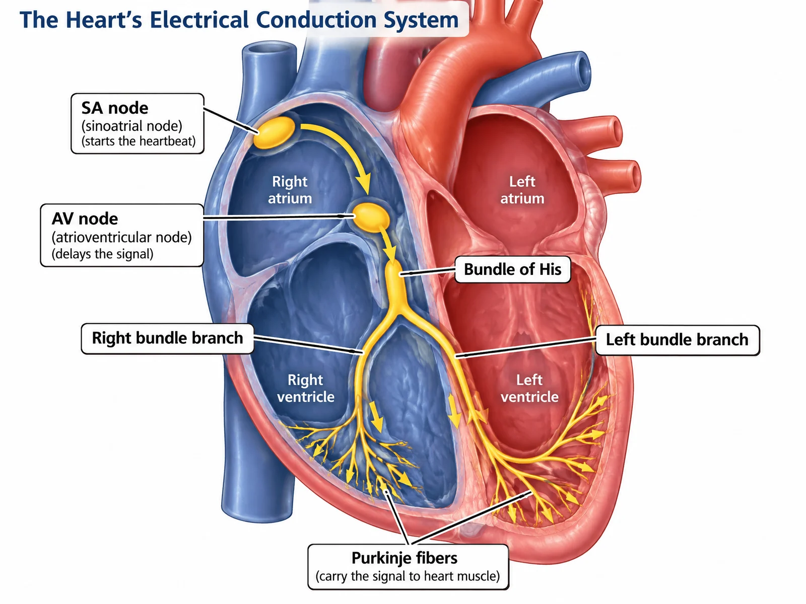 Heart conduction system