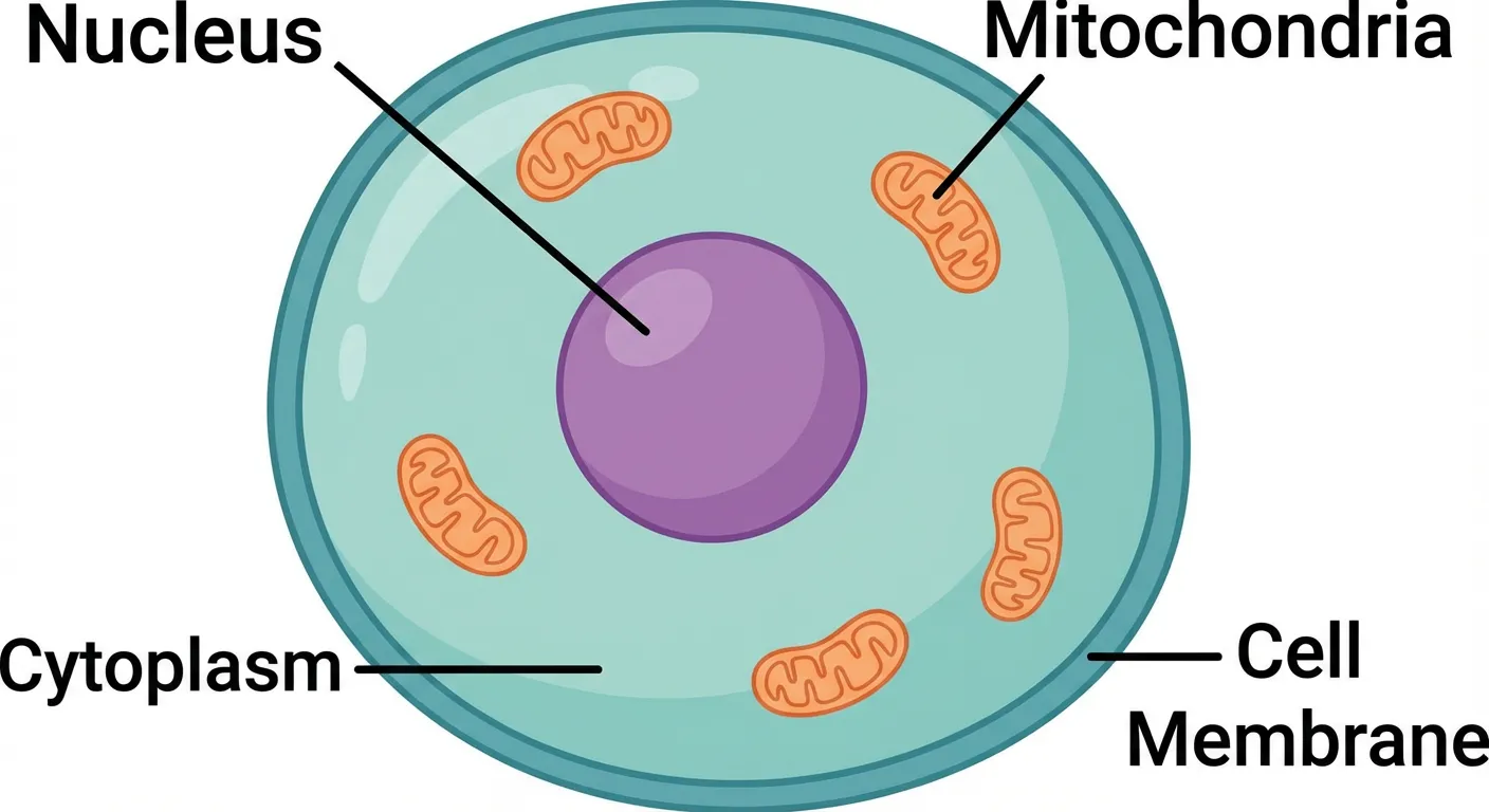 Biology cell diagram for education
