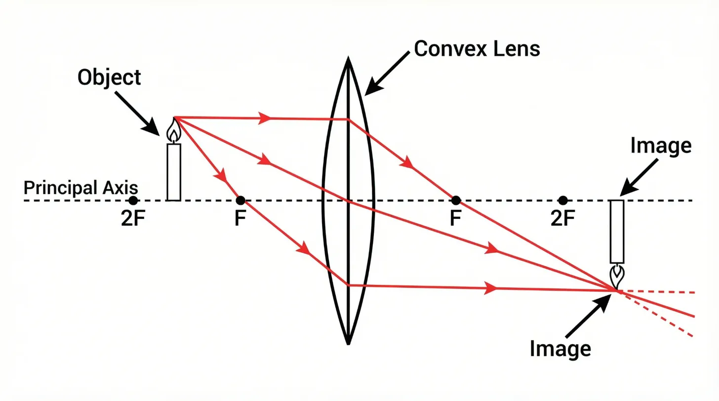 Physics – Ray Diagram for a Convex Lens