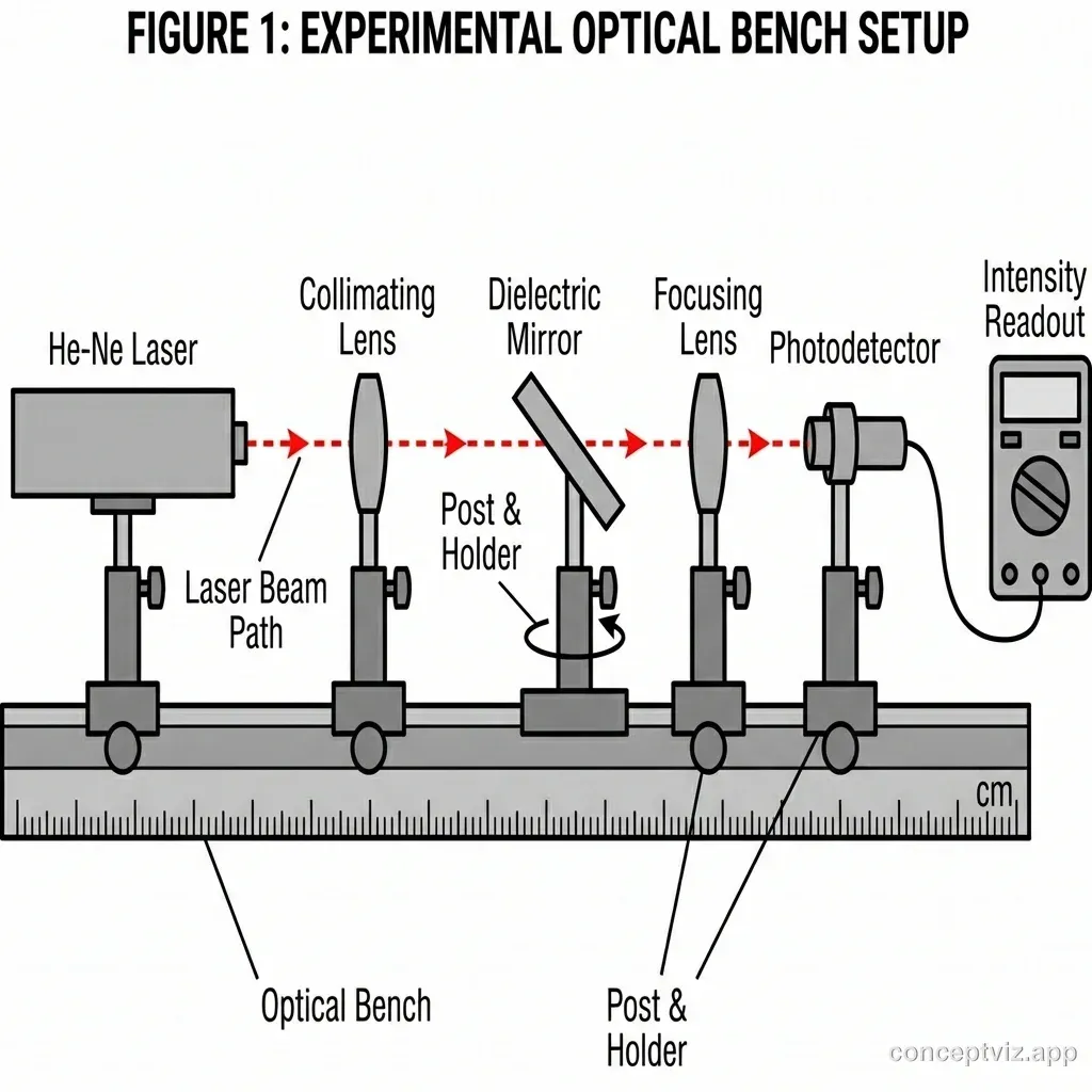 Laboratory physics experiment apparatus diagram