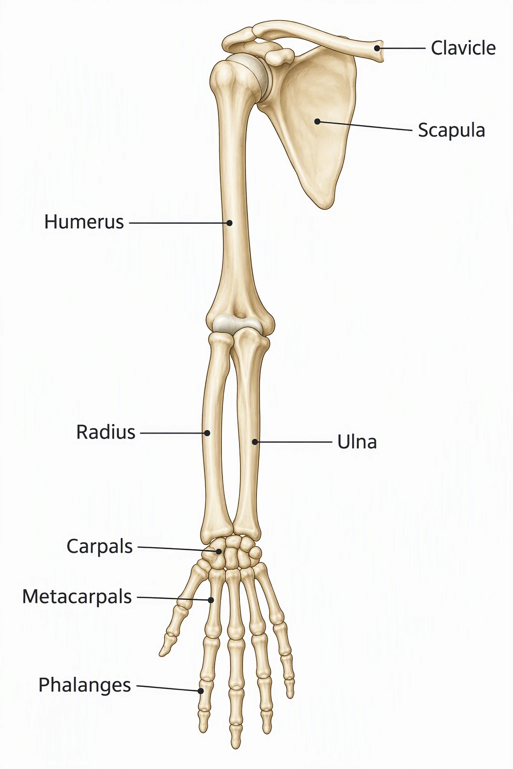 Bones of the Arm Diagram