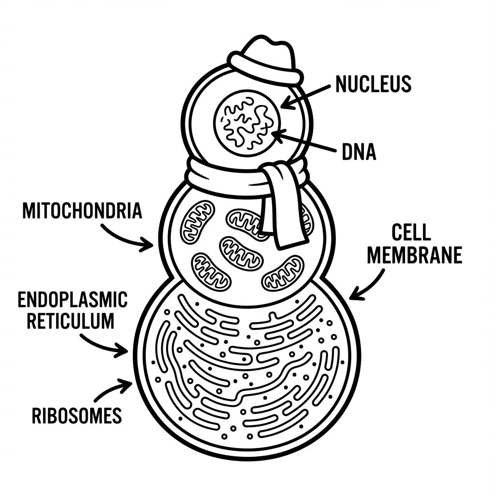 Cell Structure Snowman