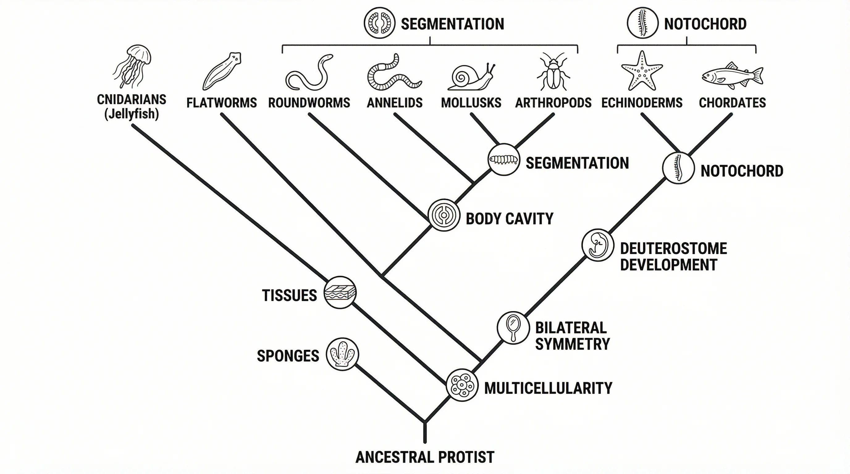 Classification tree graphic organizer showing hierarchical grouping of concepts.