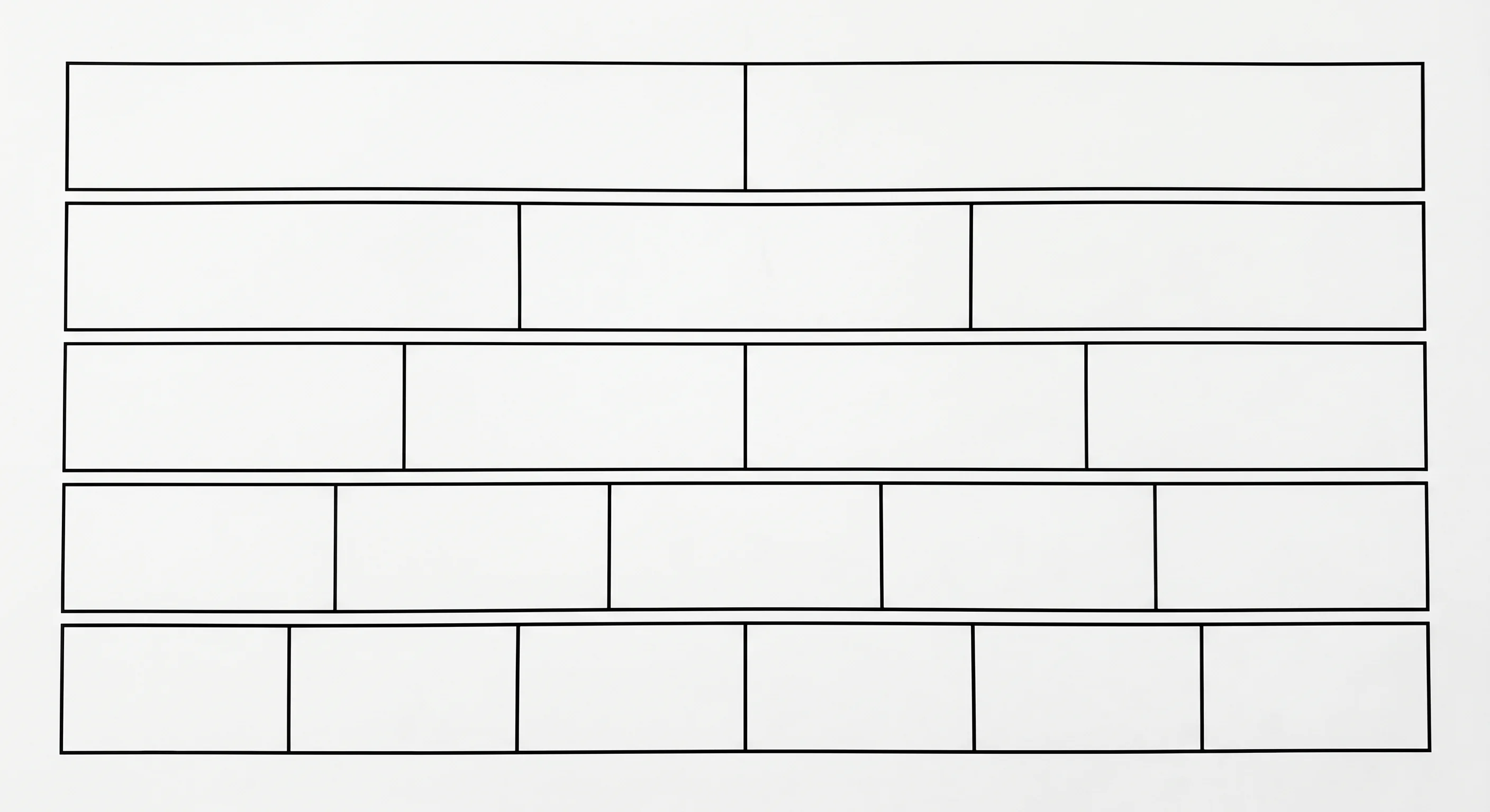 Blank unlabeled fraction strips worksheet for students to fill in
