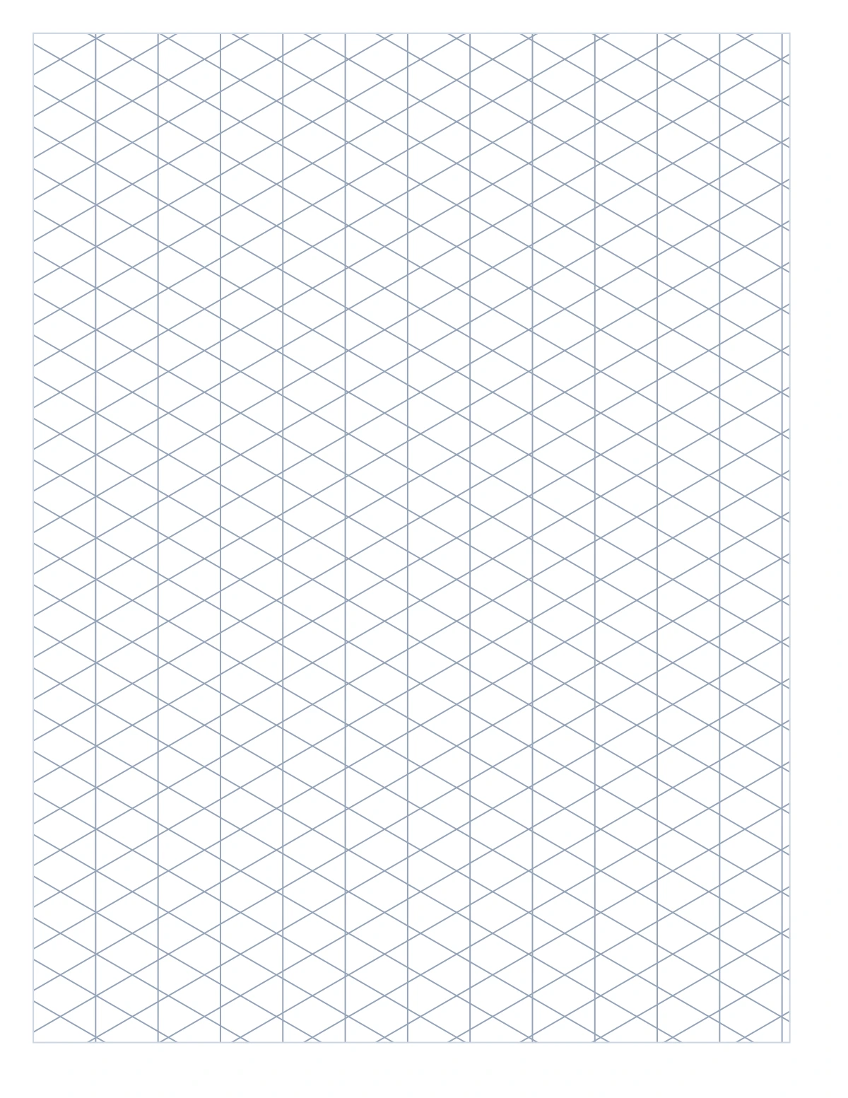 Isometric triangular graph paper for 3D drawing