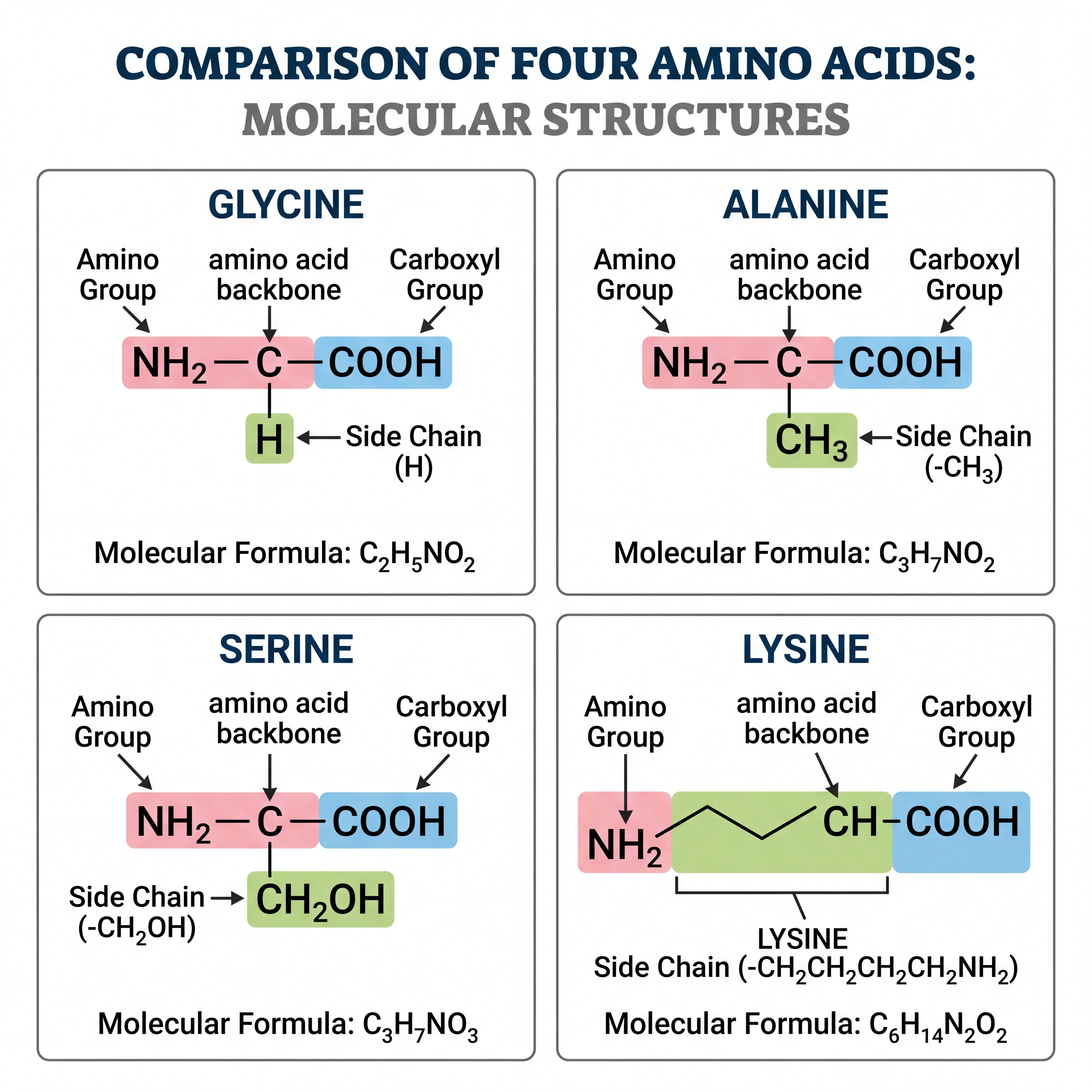 Amino acid molecule panel generated from a descriptive prompt
