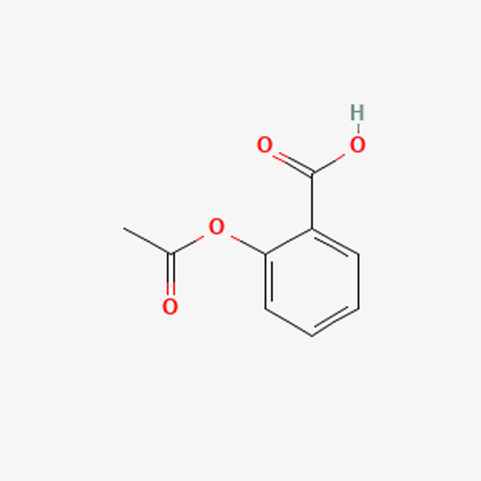 Aspirin molecular structure diagram generated from compound name