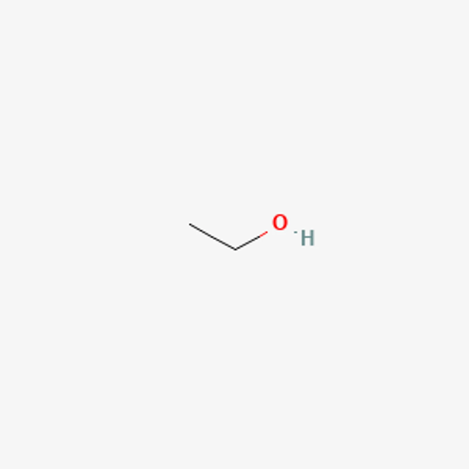 Ethanol structure diagram generated from SMILES text CCO