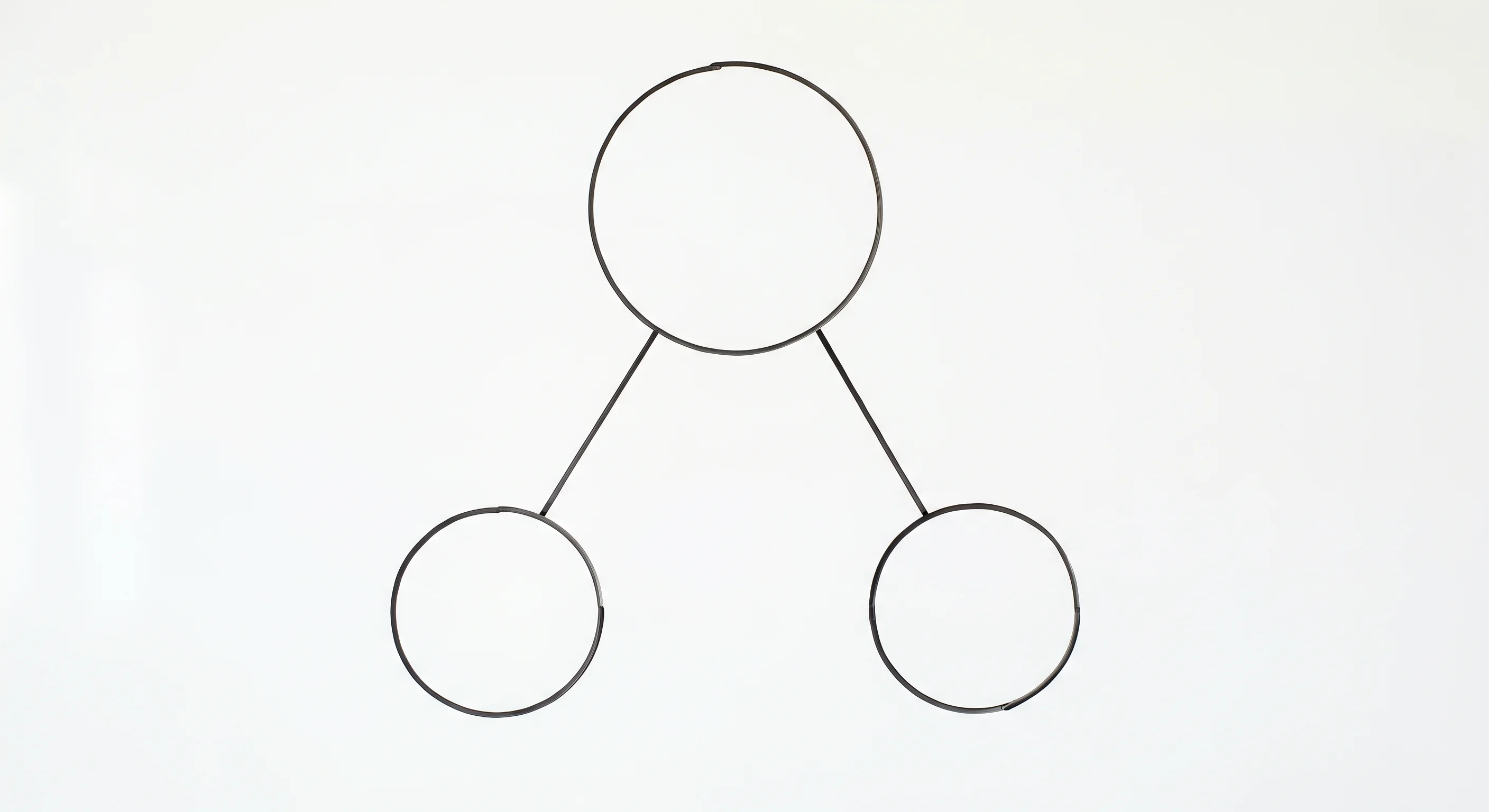 Blank number bond template with empty whole and part circles