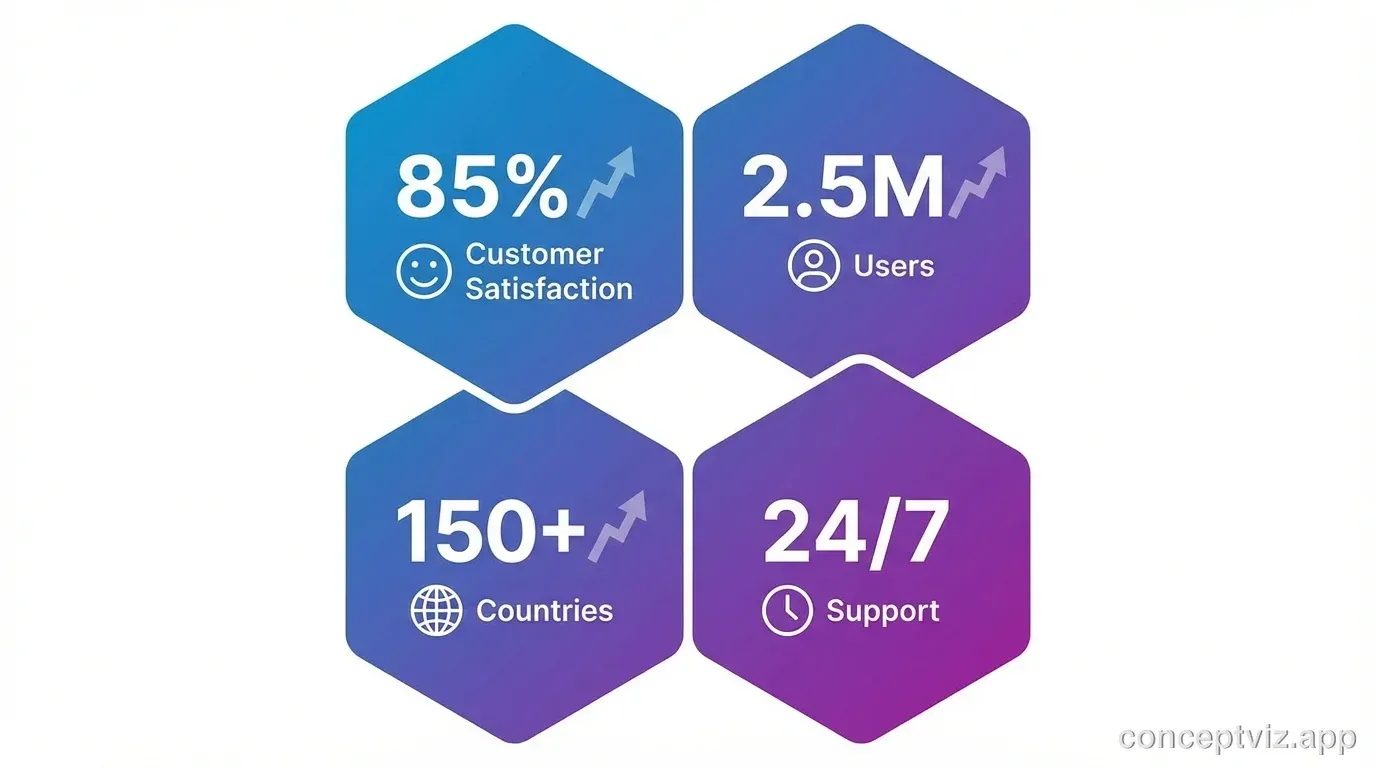 Infographic displaying key statistics and metrics visually