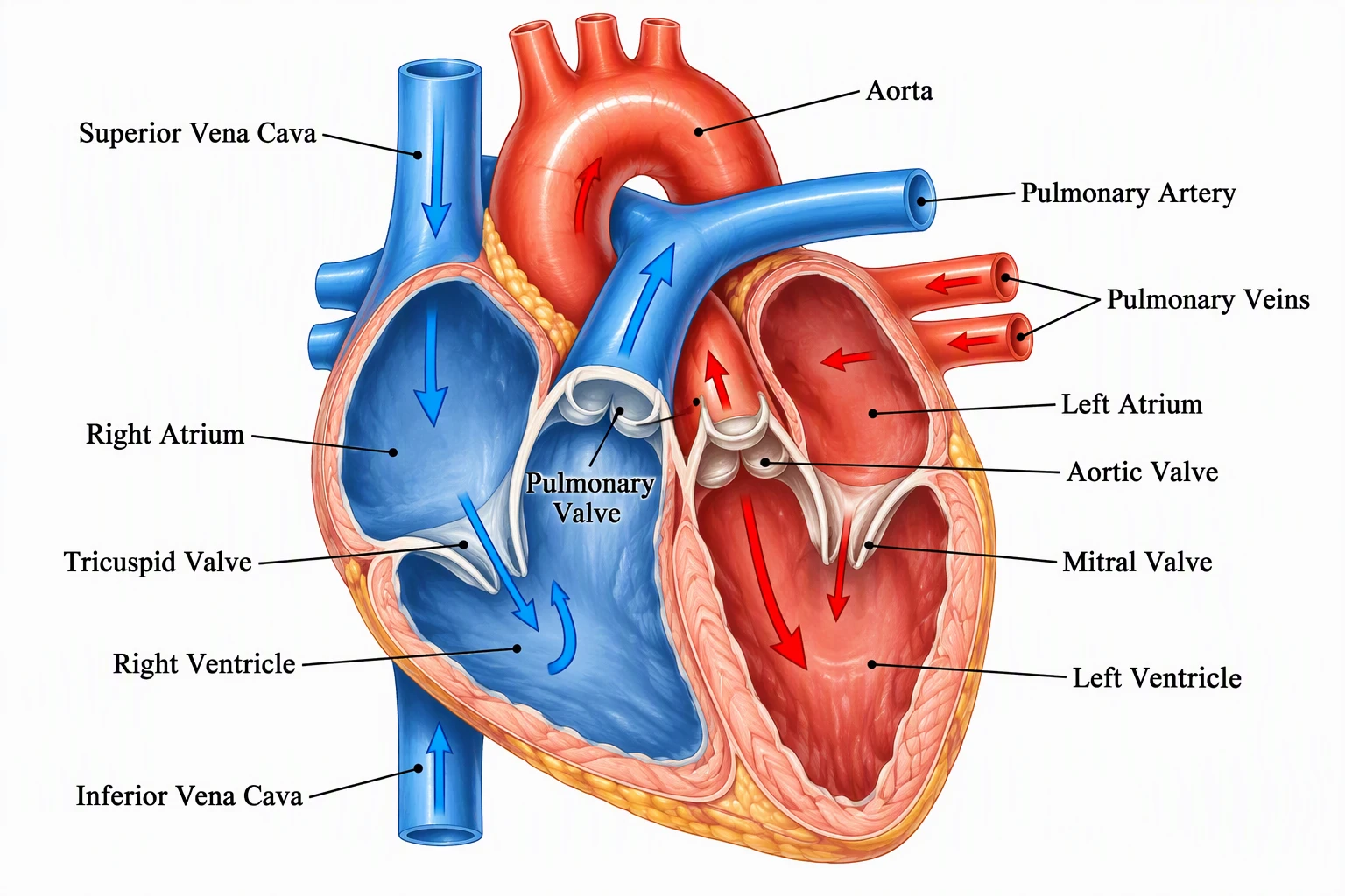 Didactic heart drawing