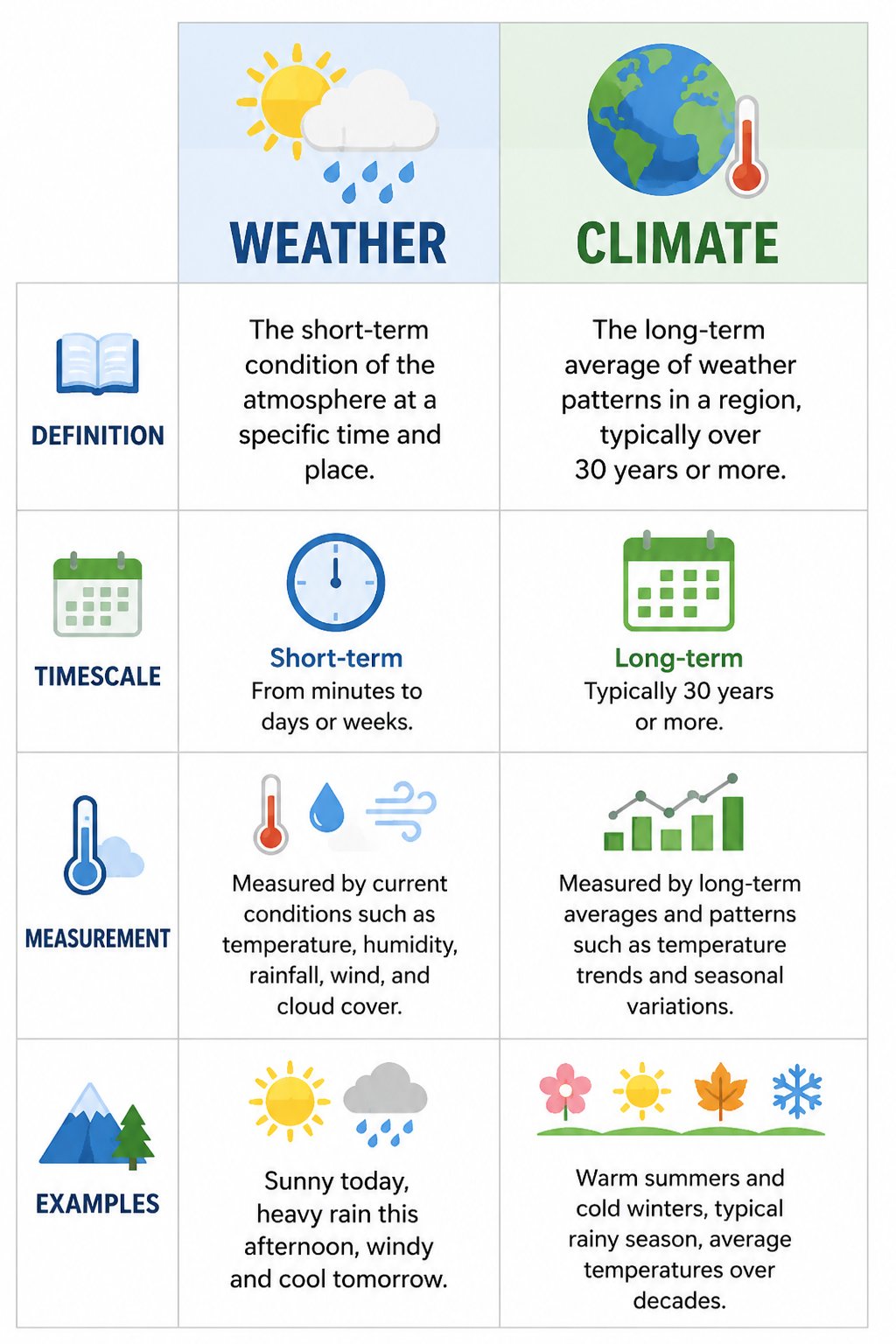 Weather vs climate